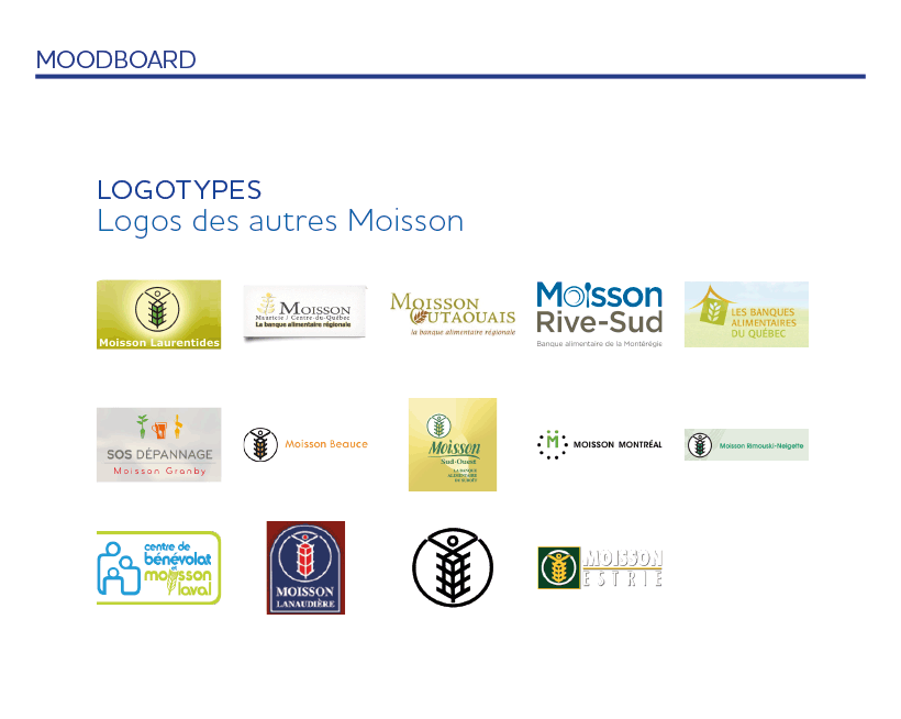 Moodboard Moisson Québec Bleuoutremer